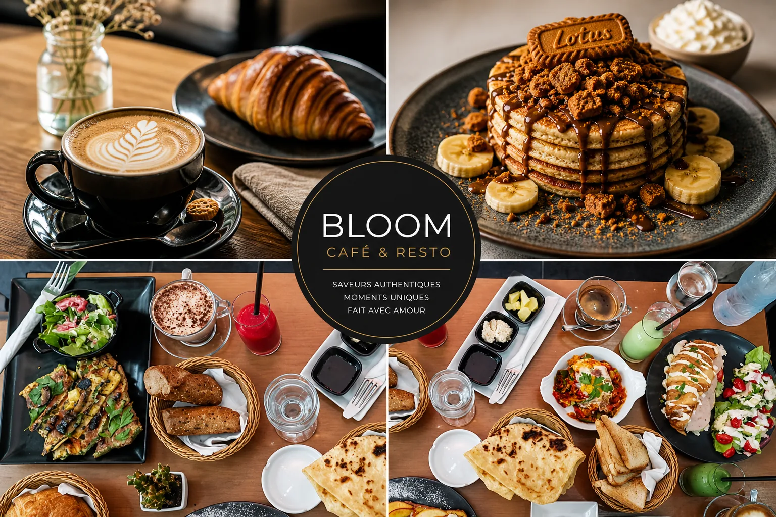 Café Bloom Yasmine Hammamet — Identité visuelle et community management TikTok Instagram par LANCI agence 360° Tunisie