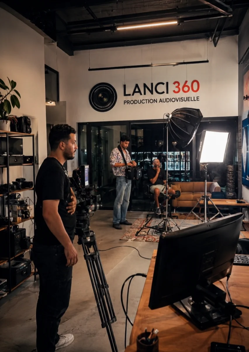 Studio de production audiovisuelle LANCI 360 — Tournage photo et vidéo professionnel à Nabeul